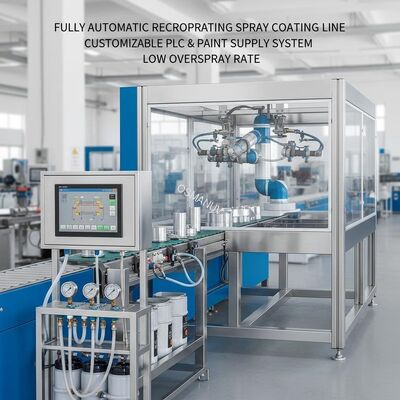 Fully Automatic Reciprocating Spray Coating Line | Customizable PLC & Paint Supply System | Low Overspray Rate