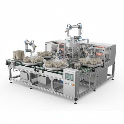Modular High‑Throughput Rotary Spin Coating Production Line for Pulp Molded Internal Barriers