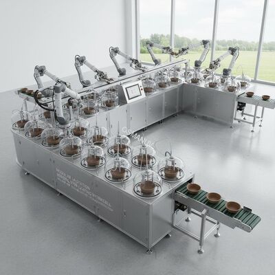 Modular 24-Station Robotic Spin Coating Workcell for Molded Pulp Internal Coating – Flexible Production