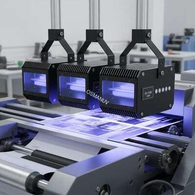 3 UV lamps Black The printing press is UV cured after setting uv curing equipment