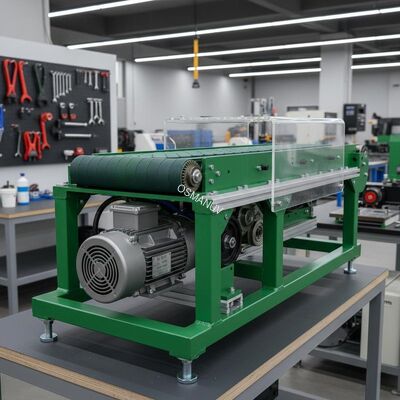 220V 50HZ Synchronous Cnc Green Conveyor Belt Machine 0.75KW