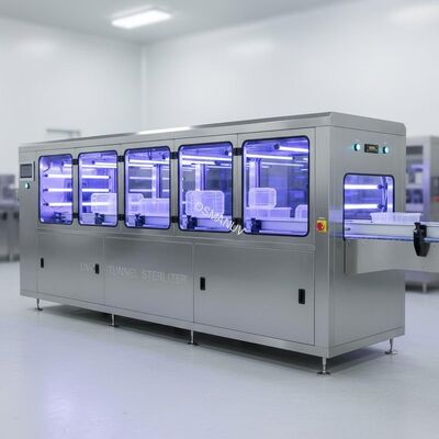 High-Intensity UV-C Tunnel Sterilizer for Transparent Food Packaging