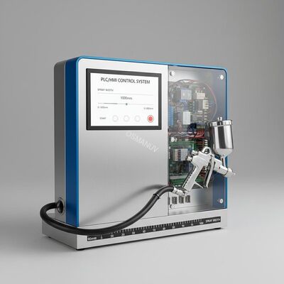 PLC/HMI Control System Spray Coating Machine for Manual Spray Gun 0-1000mm Spray Width