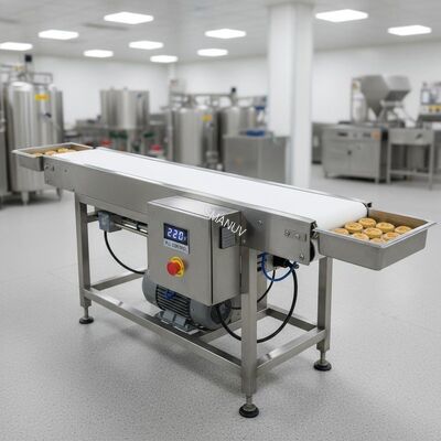 PLC Control Powered Conveyor Belt Machine 220V For Food Processing