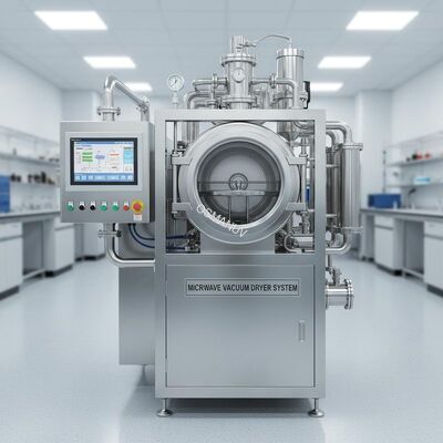 PLC Controlled Microwave Vacuum Dryer System with Stainless Steel Construction