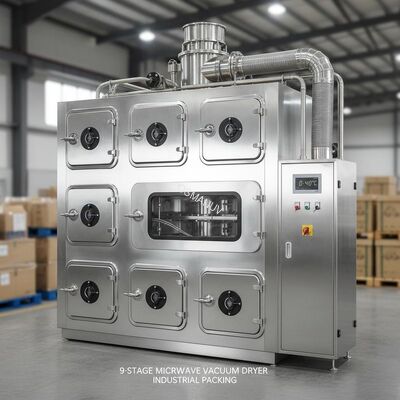 9-Stage Microwave Vacuum Dryer For In 0～40C Environment Temperature For Industrial Packing