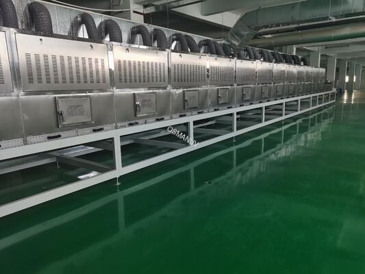 Continuous Tunnel Microwave Dryer with Customizable Power (12-200kW) and PLC Control for Fast Drying (4-20x Faster)