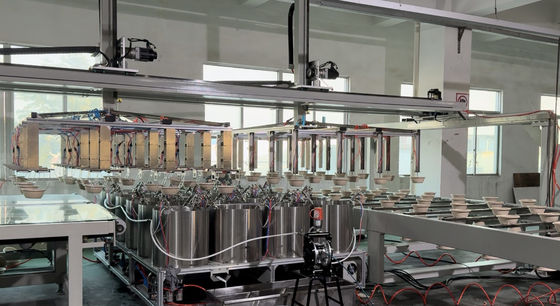 Full Automatic Coating Line 24 Station Spin Coating Machine For Pulp Molded Product