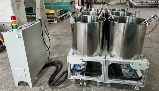 Bowl Lid Food Packaging Tray Coating For Water Hot Oil Proof Six Station Spin Coating Machine For Bamboo Paper Sugar Cane